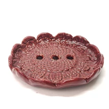 Bordó kerámia szappantartó