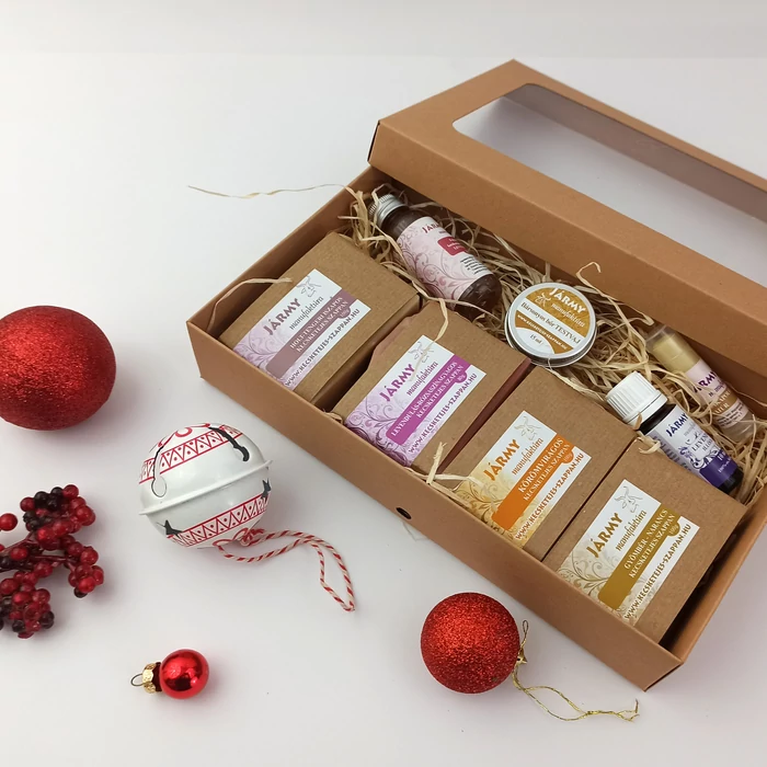 Bársonyos bőr ajándékcsomag