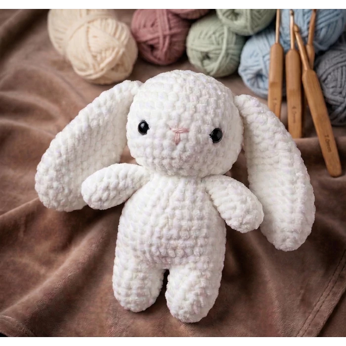 Horgolt plüss nyuszi