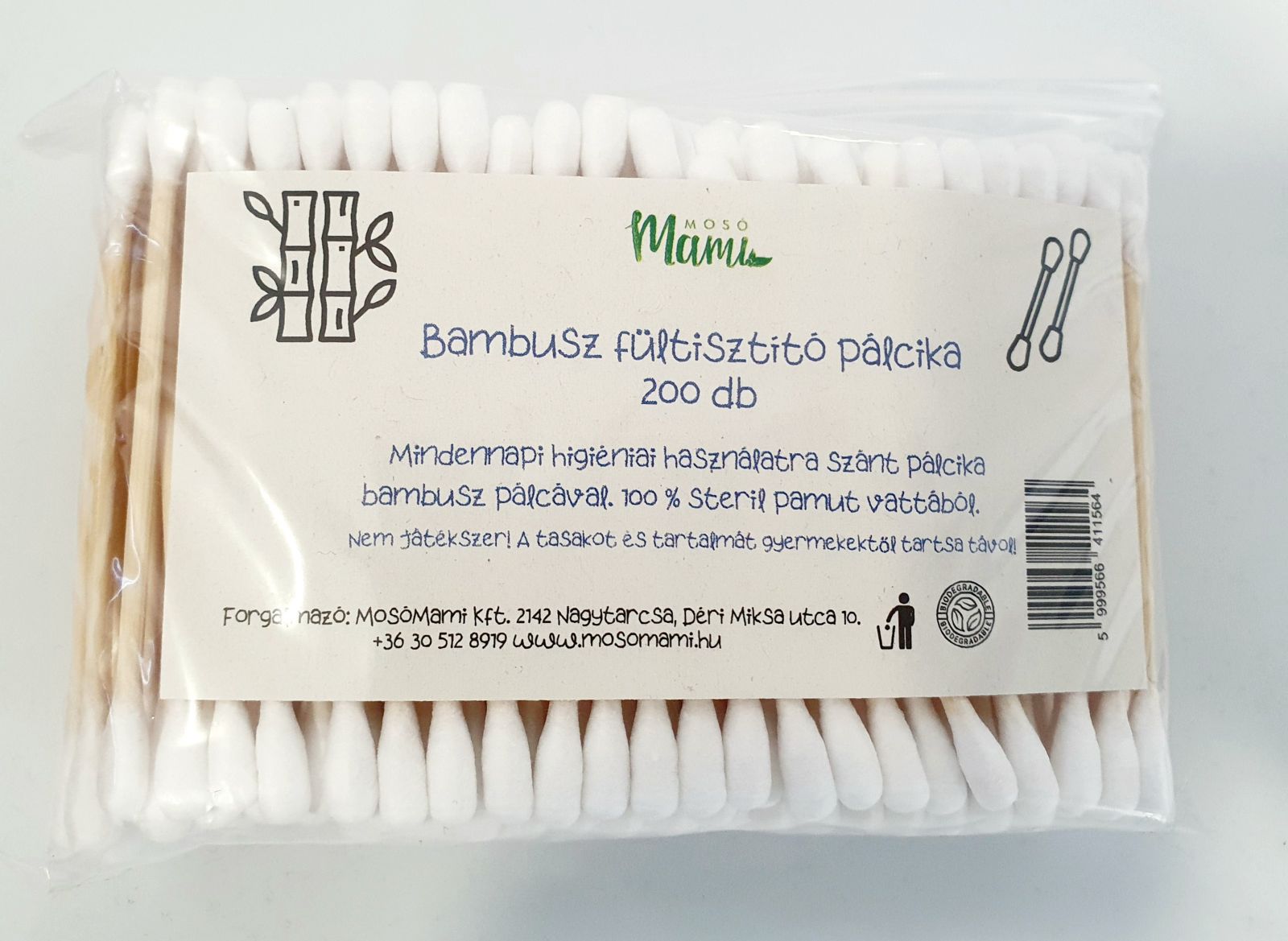 Bambusz fültisztító pálca 200 db